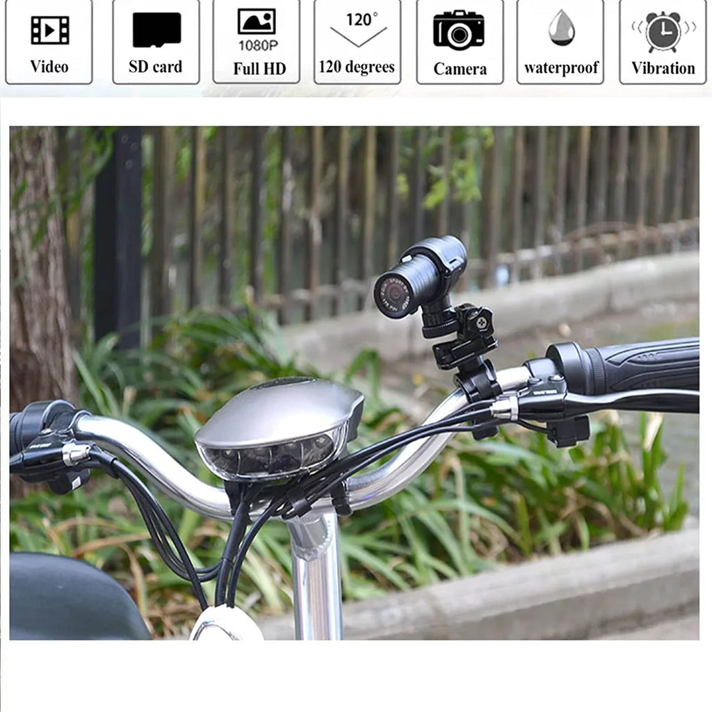Bike Waterproof Camcorder Motorcycle Camera- Wide 120° Camera, Wzquisite Video Camera Angle Helmet 1080p Sports Action