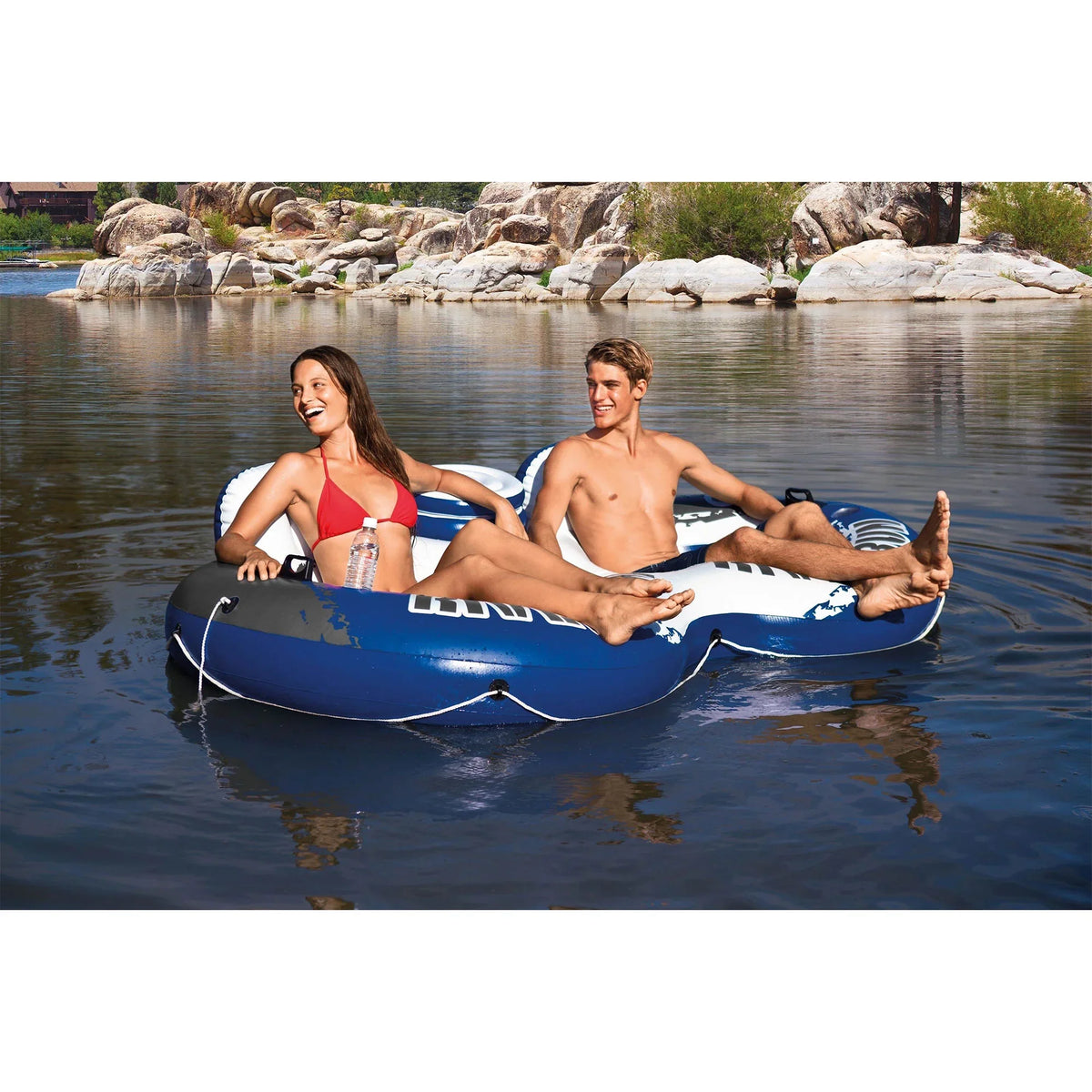 II Person Inflatable w/ Intex 2 Run Pool Tube River Float Pack) Cooler (18