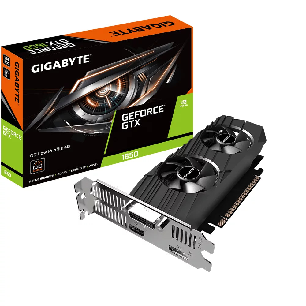 NVIDIA GB 1650 GTX Card 4 Profile OC 4G GDDR5 Gigabyte Graphics GeForce Low