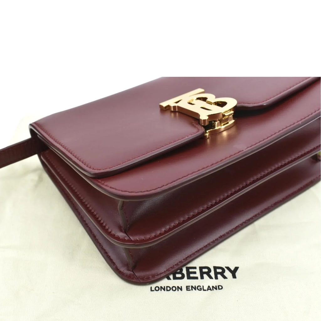 Bag Lola Shoulder Leather Tb BURBERRY Red Pre-owned