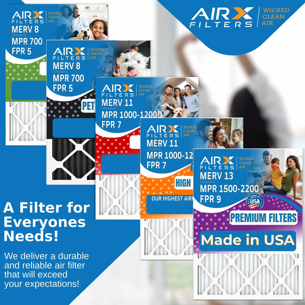 25x25x1 Furnace 6 Pack AC AIRX 5 Air AIR. WICKED MERV FILTERS Comparable Filter to Carbon Made Eliminator by Premium & 8 CLEAN Odor Filter 25x25x1 USA Filters HVAC 700 MPR FPR