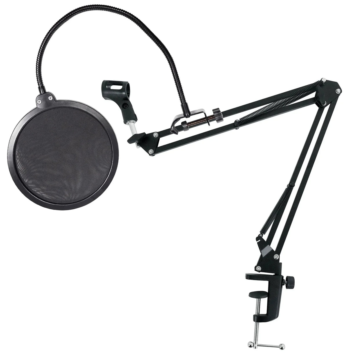 Podcast Microphone Rockville Boom DMS30 Mic Arm Filter Stand+Clamp+Pop Studio