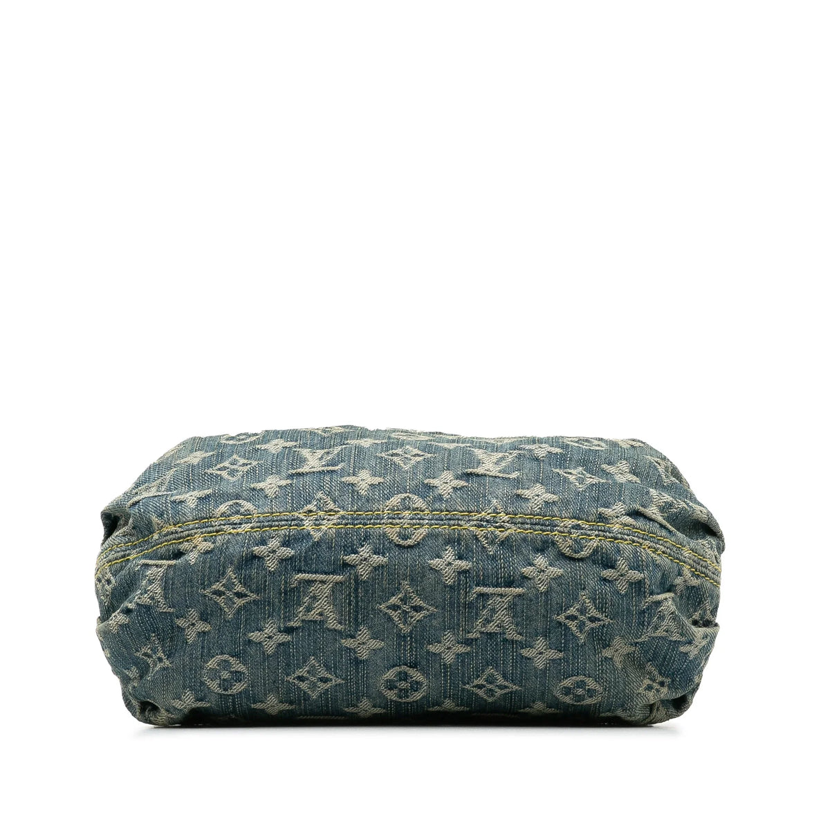 Fabric Blue (Good) Vuitton Pre-Owned Monogram Handbag Top HandleBag Authenticated Unisex Pleaty Denim Louis