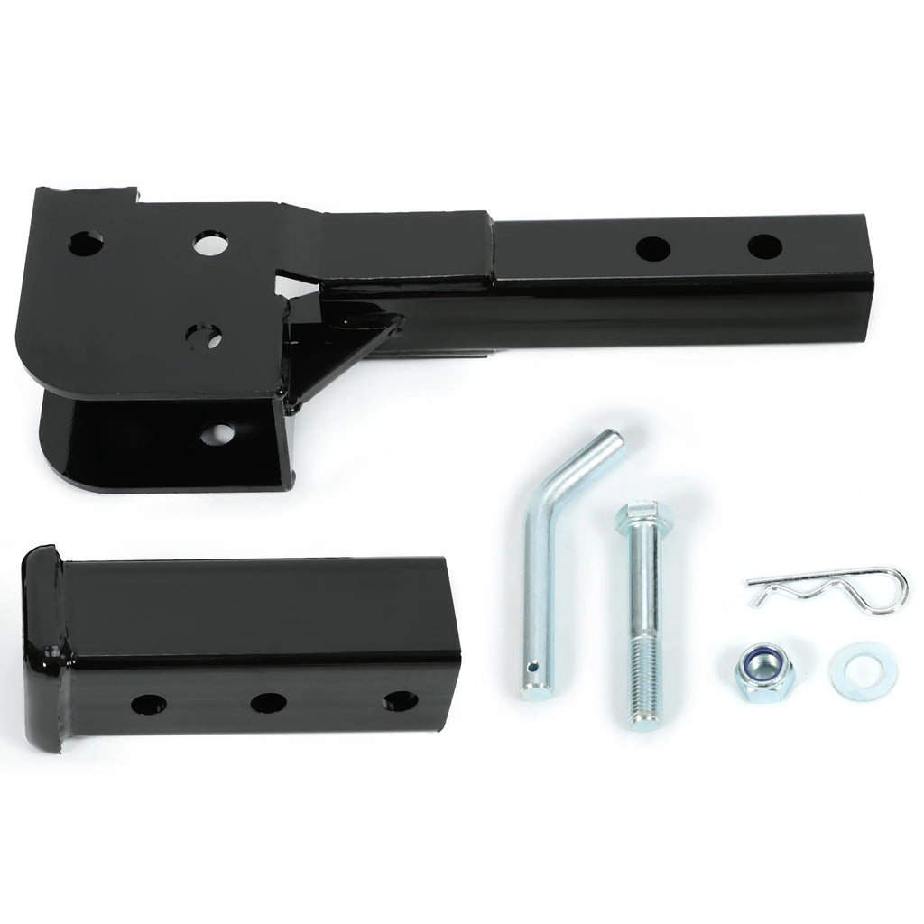 Up Folding Wheelchair Cargo Pounds Tongue to 2” Hitch Receiver Black Carrier Weight Mount Trailer Steel 500 Kojem
