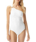 WHITE One Swimsuit, Solids Kors One-Piece Michael Shoulder Iconic US 4