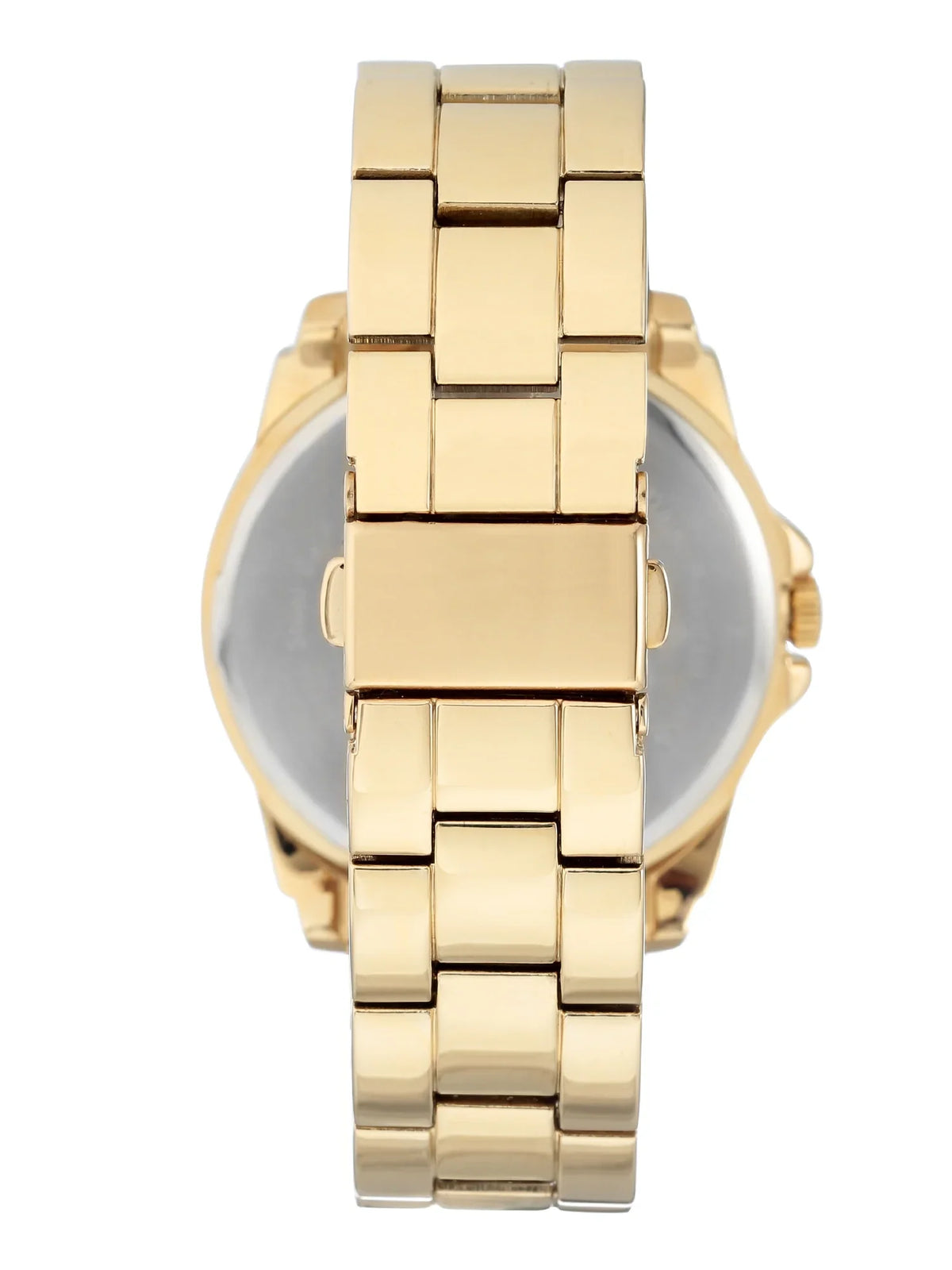 Black Womens Watch Tone Metal Gold Dress
