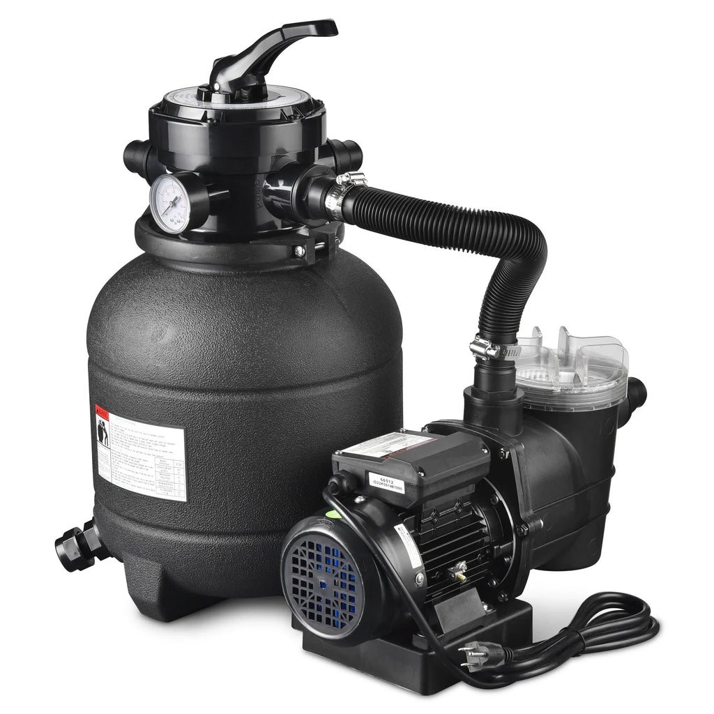 Pump w/ Above Filter 4-Way Ground Strainer 2640GPH 3/4HP Yescom 12" Sand Pool for Valve