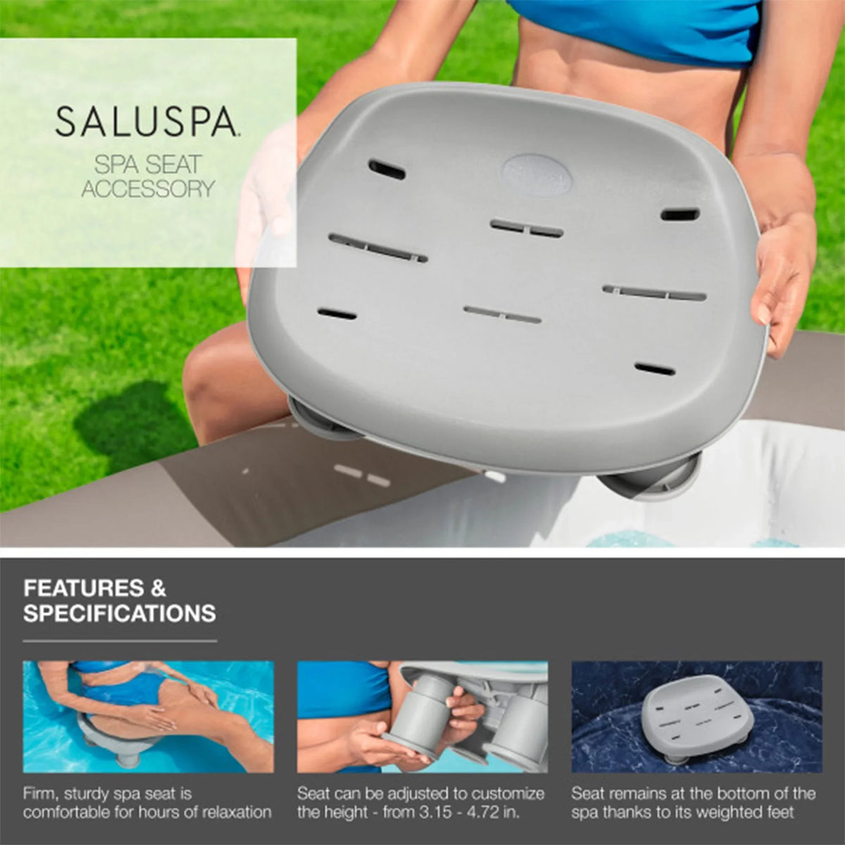 AirJet Tub Hot Seat 4-Pack with Honolulu Coleman SaluSpa Bestway Spa