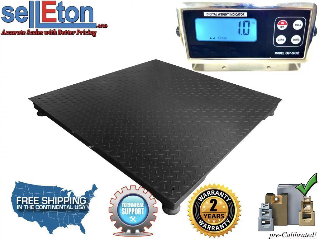 lb Industrial Indicator 10,000 40" Scale 1 with 40" Floor lb Metal x x l