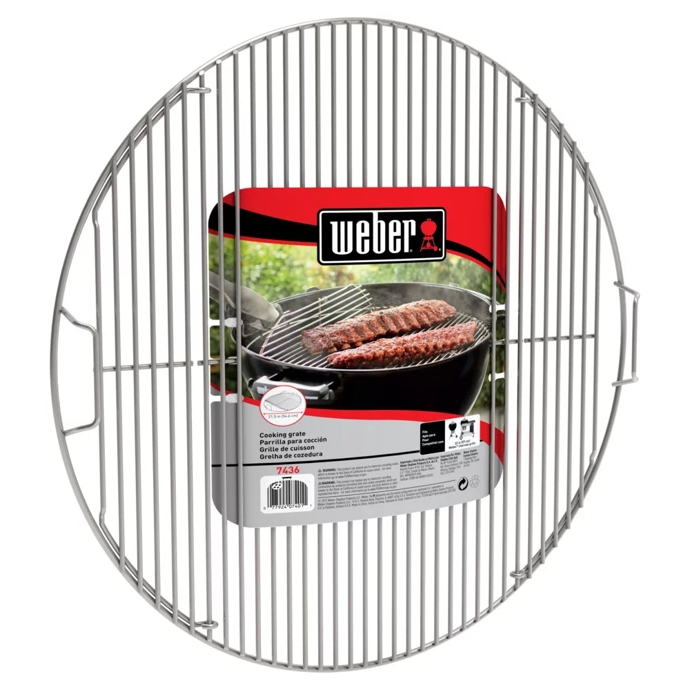 22.5'' Plated Duty Cooking for Weber Heavy Grills Grate Steel Hinged