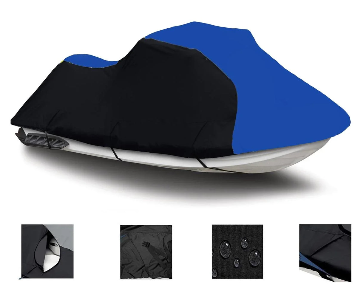 2001 600 Cover for DENIER Jet TXi Ski HEAVY-DUTY, Polaris Trailerable 2002 / Virage Compatible Cover BLUE BLACK