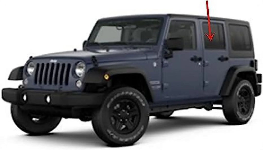 2007-2017 Models/ Driver Wrangler with 2018 Door Rear Jeep Door Side Glass Left Window JK Models Compatible Wrangler