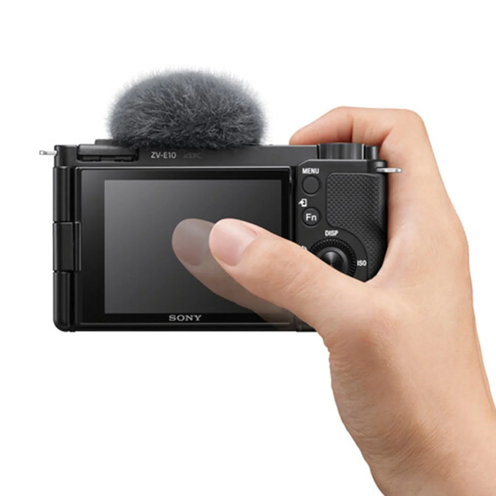 Accessory + Card ZV-E10 + (Black) Bundle Vlog ZeeTech + With 16-50mm Sony Mirrorless Case Lens Camera + Alpha 128GB Memory Tripod