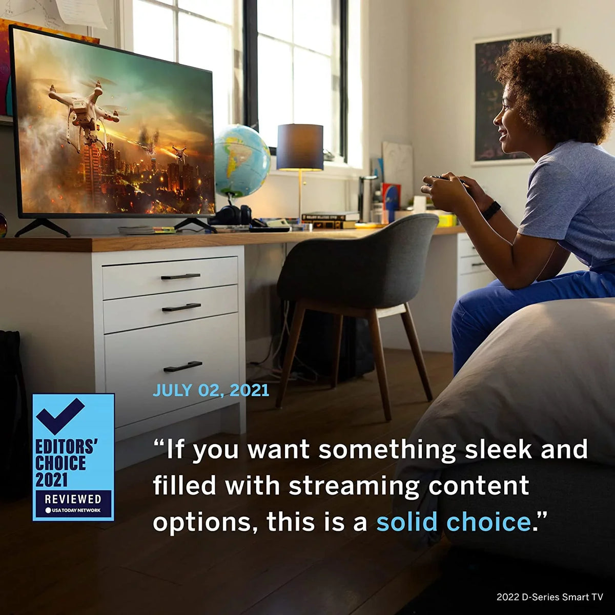 Full Control, 24-inch Built-in, Voice Bundle Microfiber HD with Mirroring, Chromecast Free (D24f) and and with & Smart AirPlay Ties 150+ Channels Streaming VIZIO 1080p D-Series TV Cable Screen