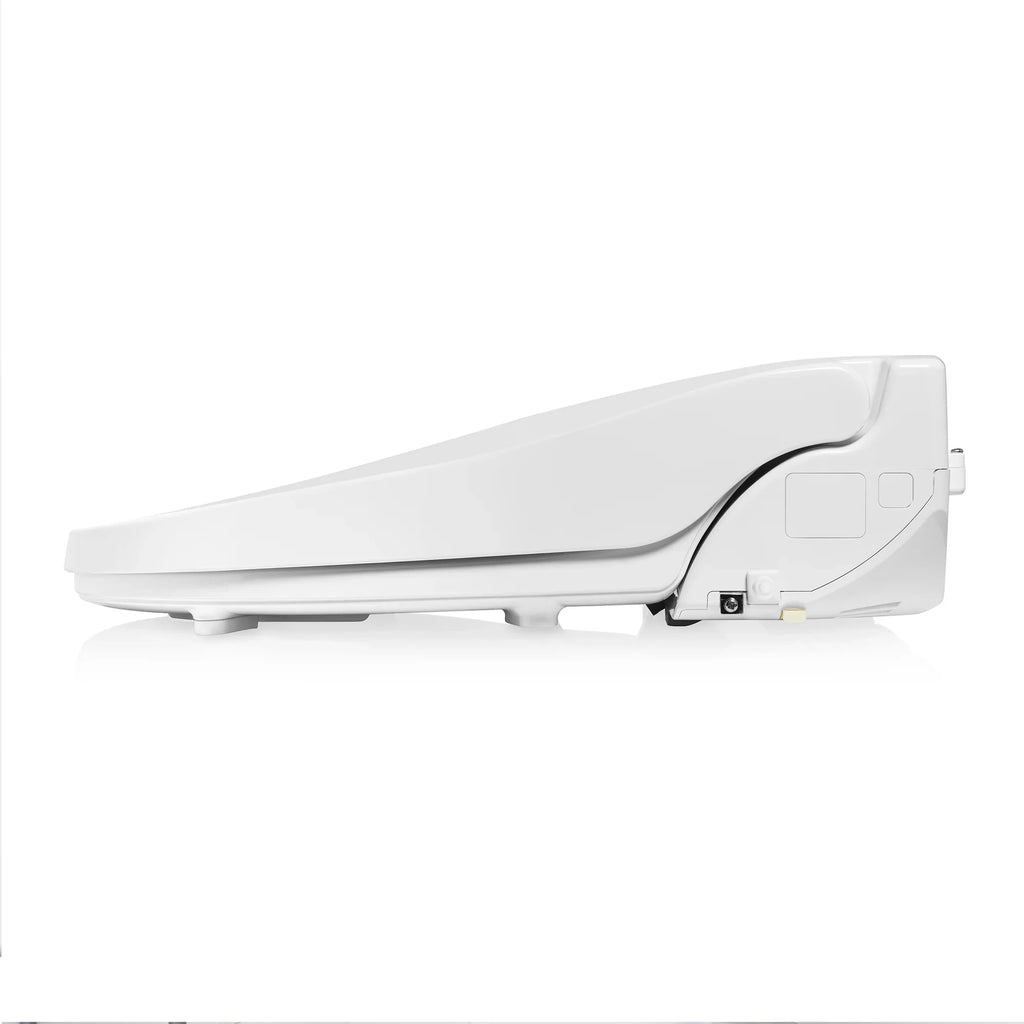 Round Advanced Brondell EM617 Bidet Control, Toilet with Remote Seat White Swash