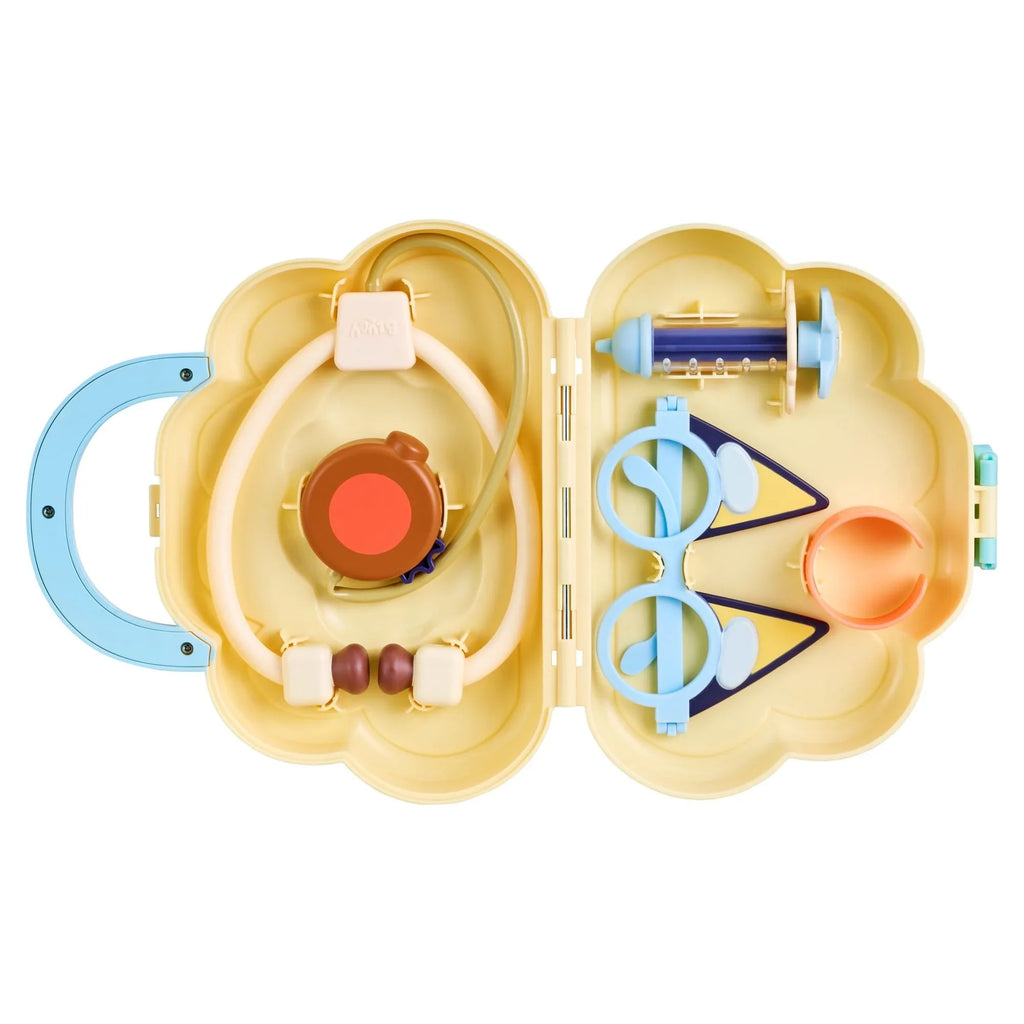 Check Cloud Stethoscope, Preschool, , Bag Play Up for Kids, Set, Bandage, Toy Doctor toy Stickers, with 7 Ages 3+ Doctor's Toys and Set, Doctor's Playset Syringe, Bluey Pieces, more