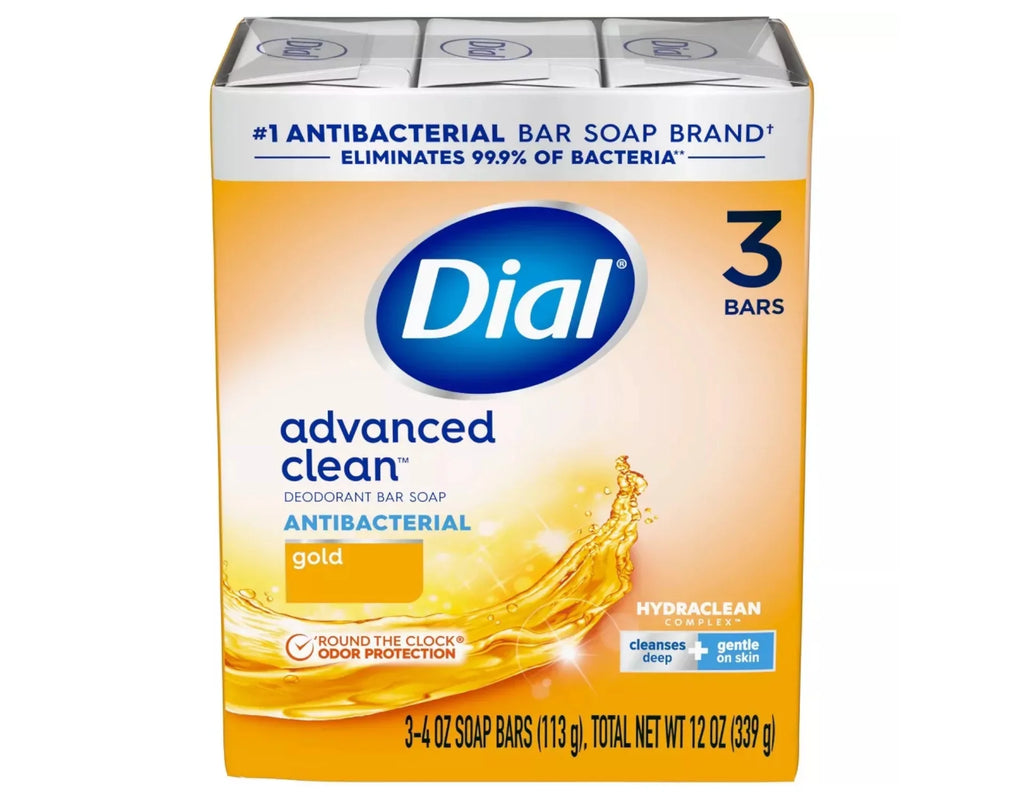 Dial Each 3 4oz Antibacterial Gold 3 Pack Deodorant Count Soap