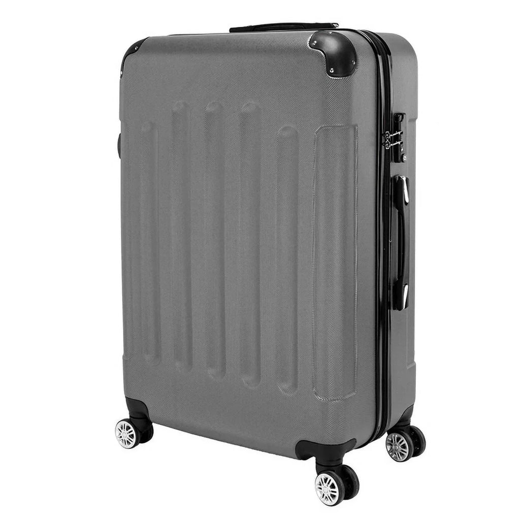 / Gray Travel Dark Case ABS Portable Lightweight 24" Trolley - Set Suitcase 28" / 3-in-1 20"
