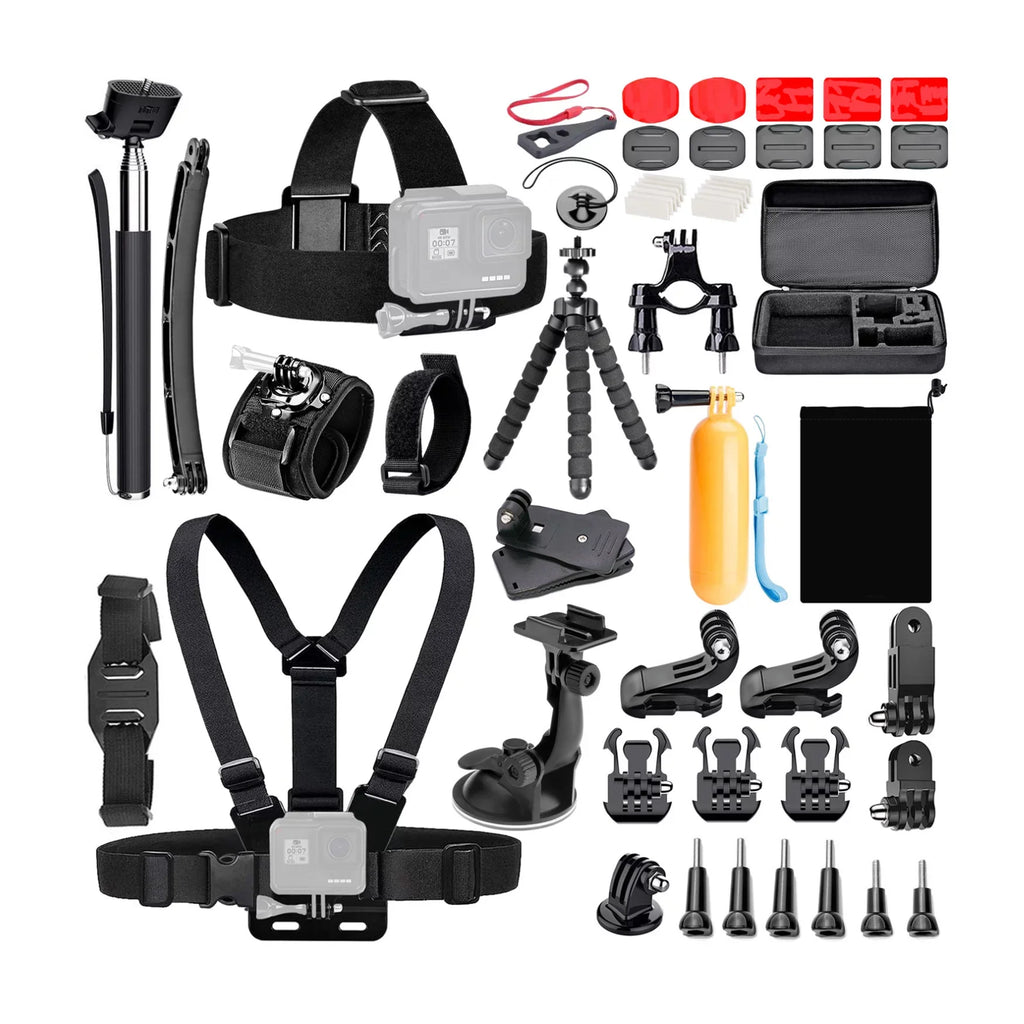 Waterproof DVR781HD and Vivitar Cam with Kit Action 50-In-1 Camera Case Action