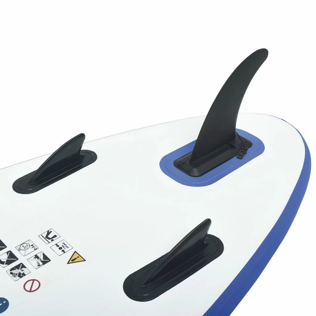 Paddleboard Blue Set White and Inflatable