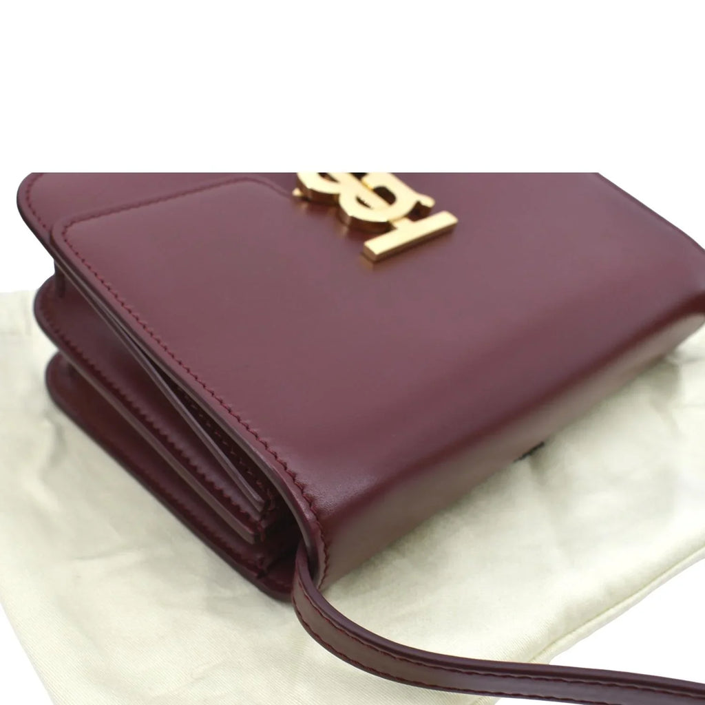 Bag Lola Shoulder Leather Tb BURBERRY Red Pre-owned