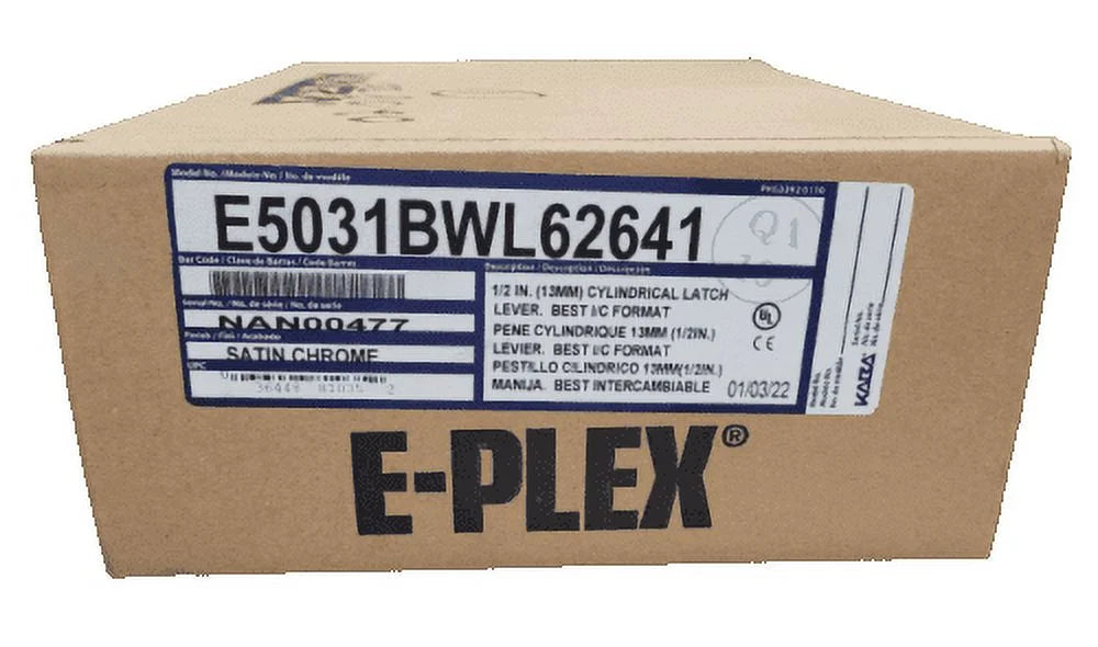 Lever Override Simplex Button Push Lock Kaba w/ E5031-B-WL-626-41 Key Satin