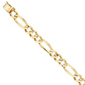Gold Men Gift | Chain for Gold Jewelry 14k for Women 8" Weight Bracelet - 14KY | Yellow Link 17.3 Elegant and | Figaro Men’s Bracelets