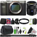 '+ a7C Accessory Za (Silver) Alpha 55MM Fe Mirrorless Digital Camera F/1.8 Kit Sony Lens
