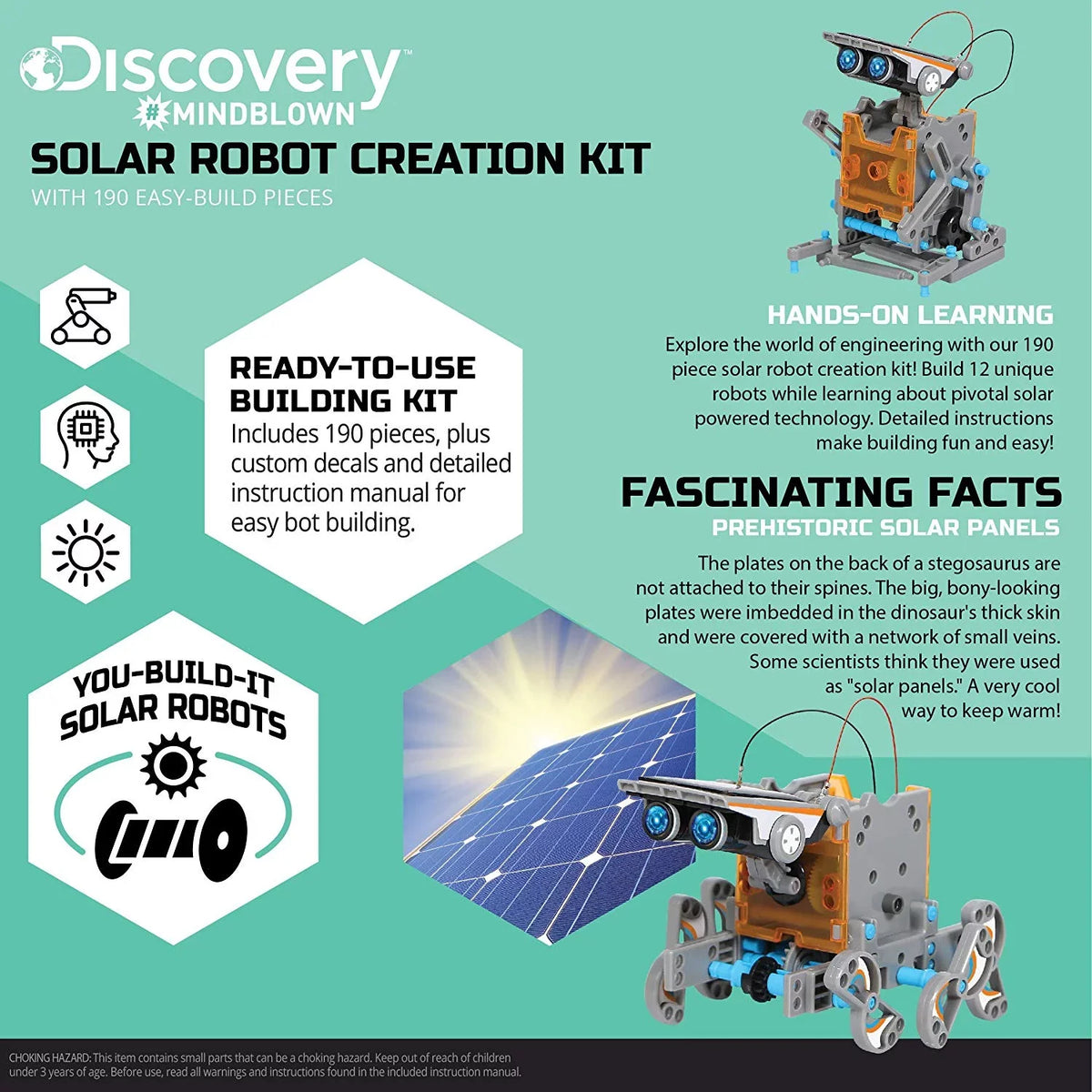 Kids Mindblown STEM Discovery Robot Solar 12-in-1