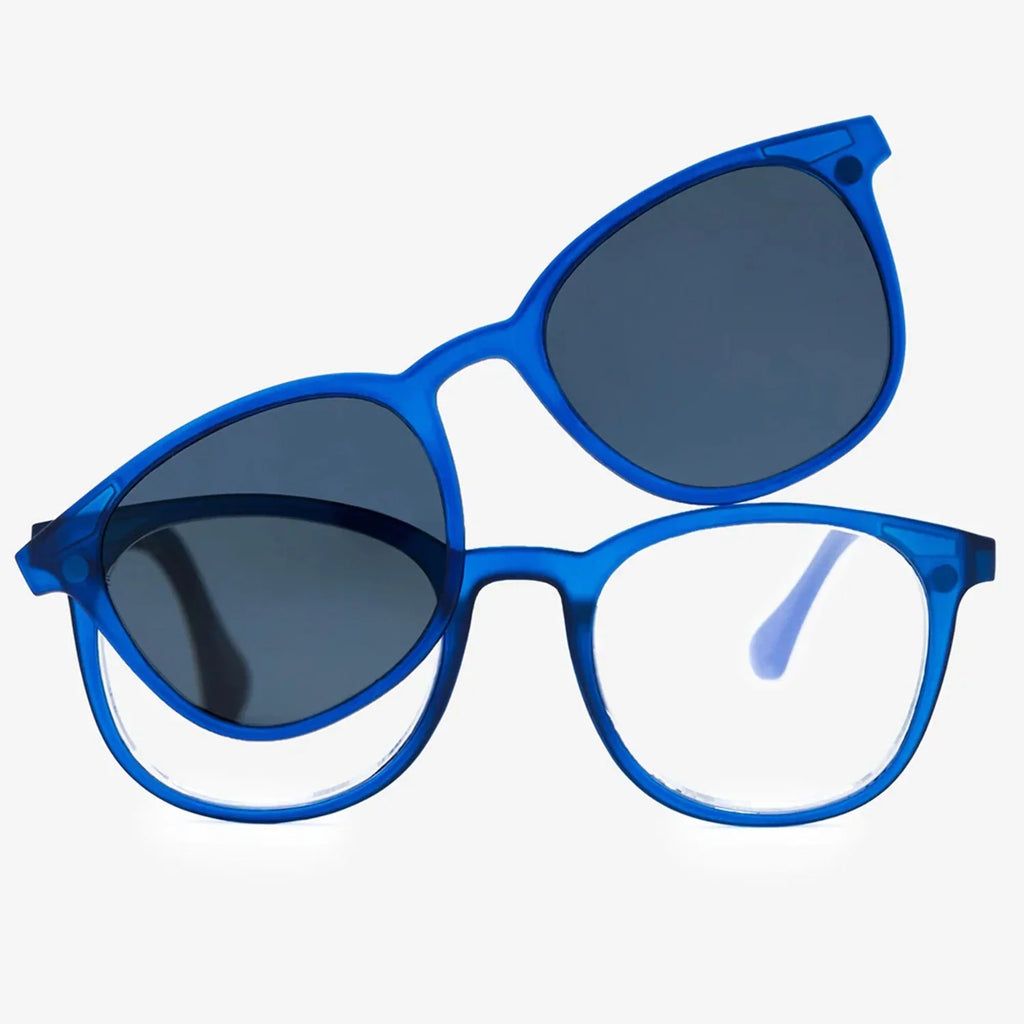 2.00 Blue Glasses Blocking VITENZI Clip Tortoise Multifocal Light Progressive - Scratch Magnetic Readers Includes in Naples Reading Fog On - Anti Sunglasses
