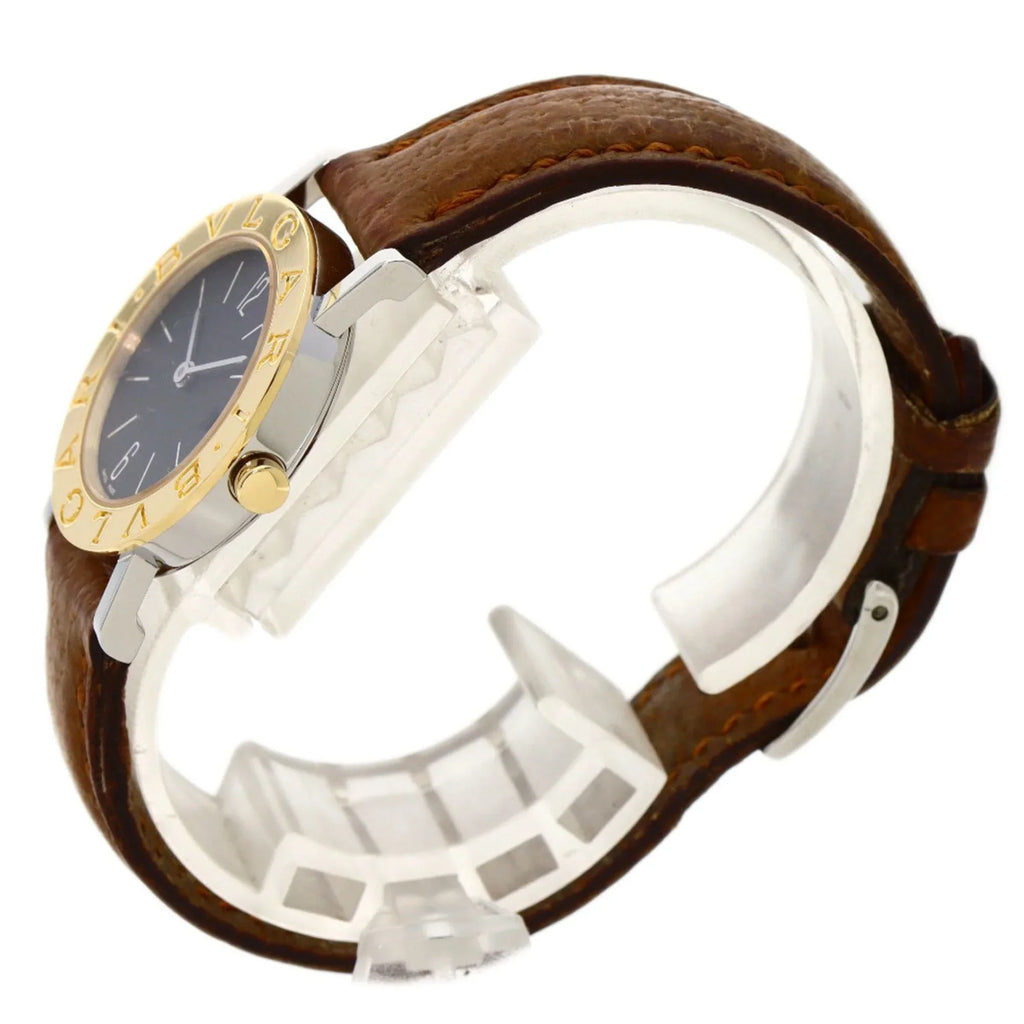 BVLGARI Watch Steel/Leather/K18YG (Good) Ladies BB26SGL Pre-Owned Stainless
