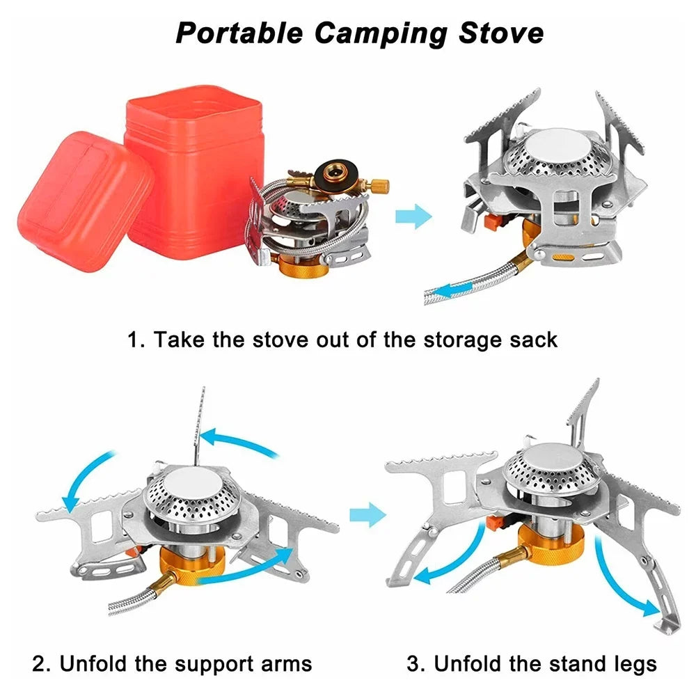 Windproof Portable Silver Lightweight Camping Outdoor, Stoves, for stove Backpacking