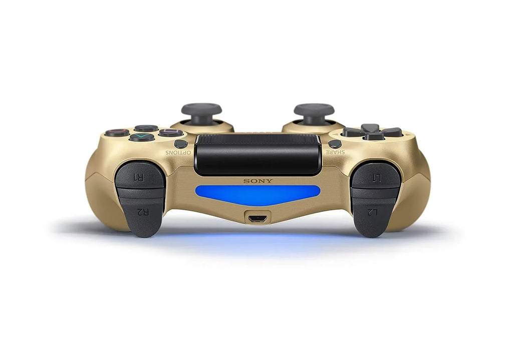 New with - Like 4 - Controller Gold Wireless PlayStation AXTION Bundle With Blue Earbuds BOLT DualShock