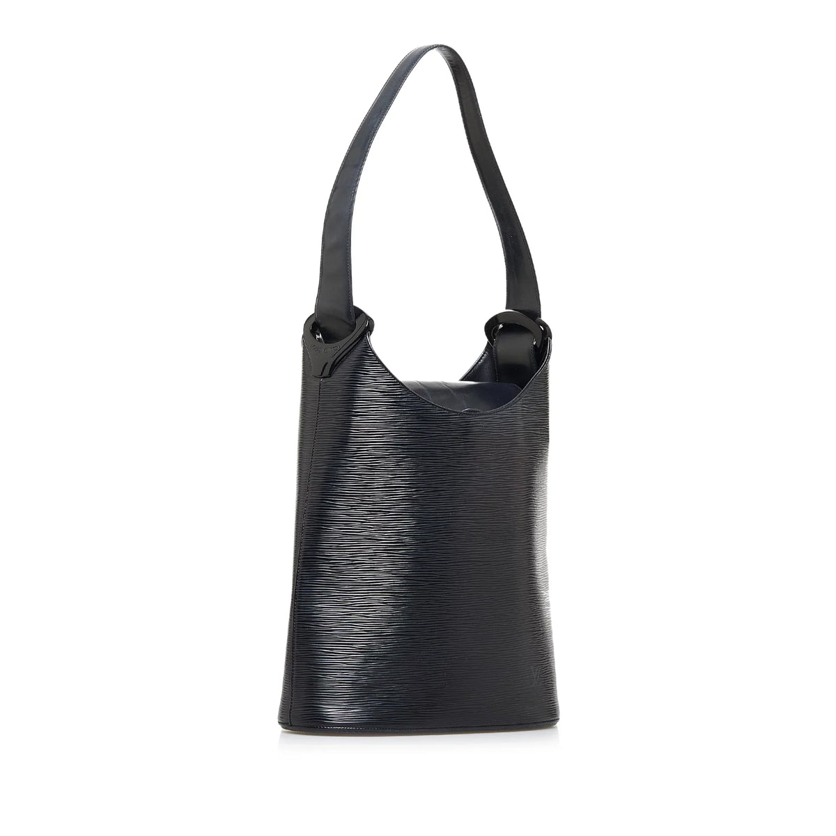 Epi Verseau Authenticated Unisex Pre-Owned Vuitton Bag Sac Louis Leather Shoulder (Fair) Black