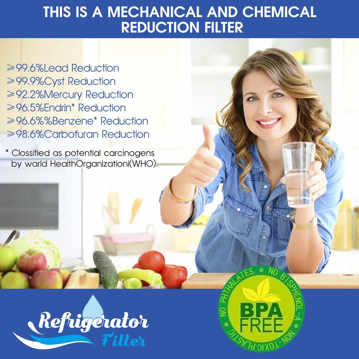 Filter Refrigerator 469082 Pack Water Kenmore 9082 Compatible with 4