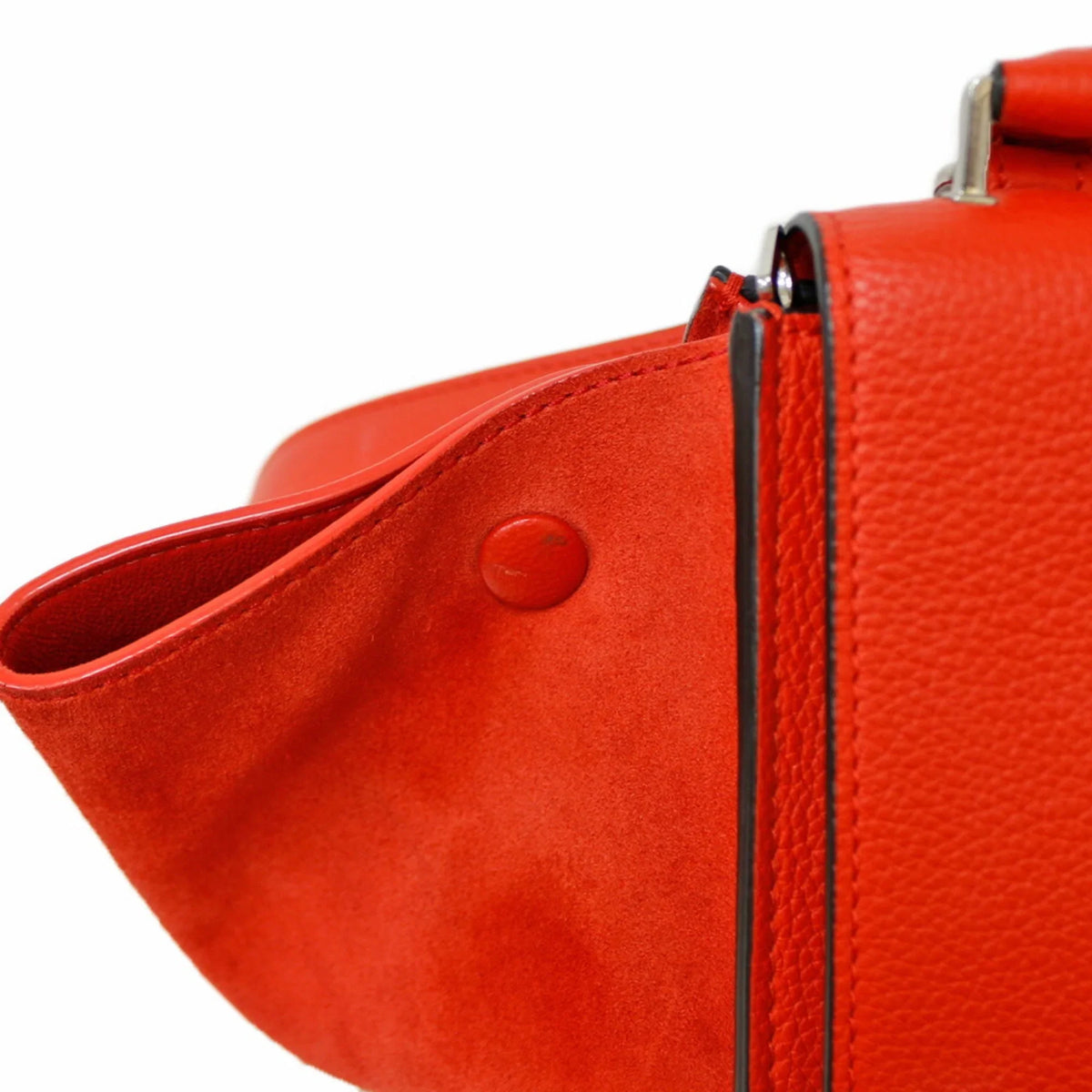 Handbag Pre-Owned (Fair) Leather Trapeze Orange Celine Women's CELINE