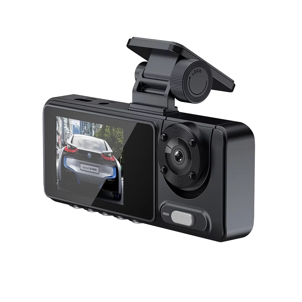 Camcorder Clear Driving Dash Recorder Recorder Camera Andoer Angle Car Multi-Language Mirror Rearview Wide Recording Safety Car Cam 3 Video Car Auto Cameras
