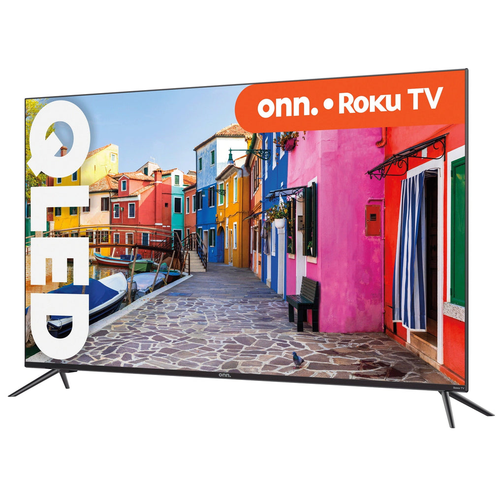 (2160p) Dolby onn. Dolby UHD QLED Effective Refresh 120hz with 4K 50” Atmos, and Local HDR (100071700) Dimming, Smart TV Vision, Rate, Roku