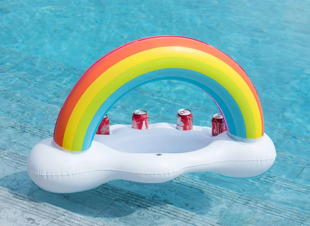 Cloud Float Cooler Fruit Pool Capacity Rainbow Float, Beverage Floating Bar Pool Serving Party Drink Salad Large Drink Holder lnflatable
