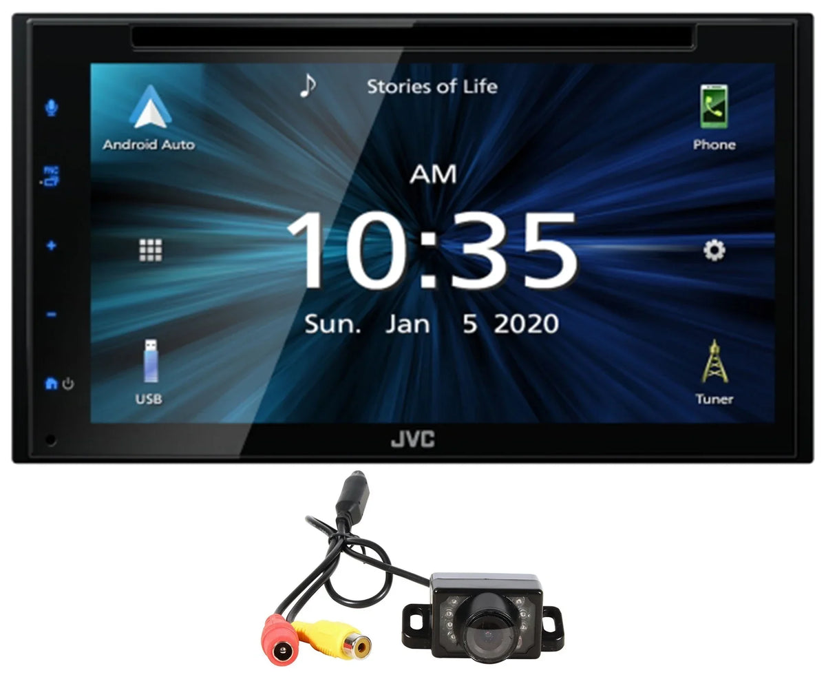 6.8" Android Bluetooth JVC Receiver+Camera Carplay Apple KW-V66BT Player CD/DVD