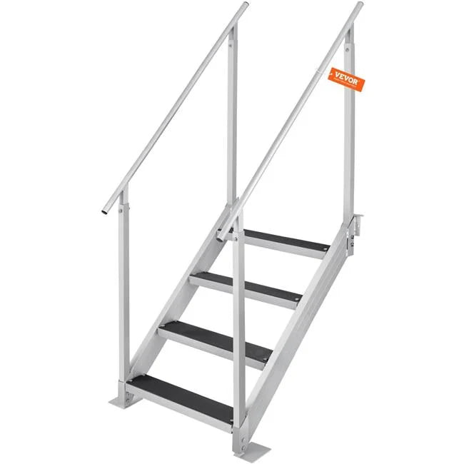 30-38 Step Vevor 4 500 Dock Ladder Load Height, in. Stairs Capacity Adjustable Dock lbs
