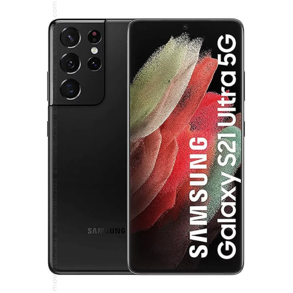 S21 Phantom (LCD DOT) Ultra (Refurbished: Galaxy Samsung Pre-Owned Black 128GB 5G Good)