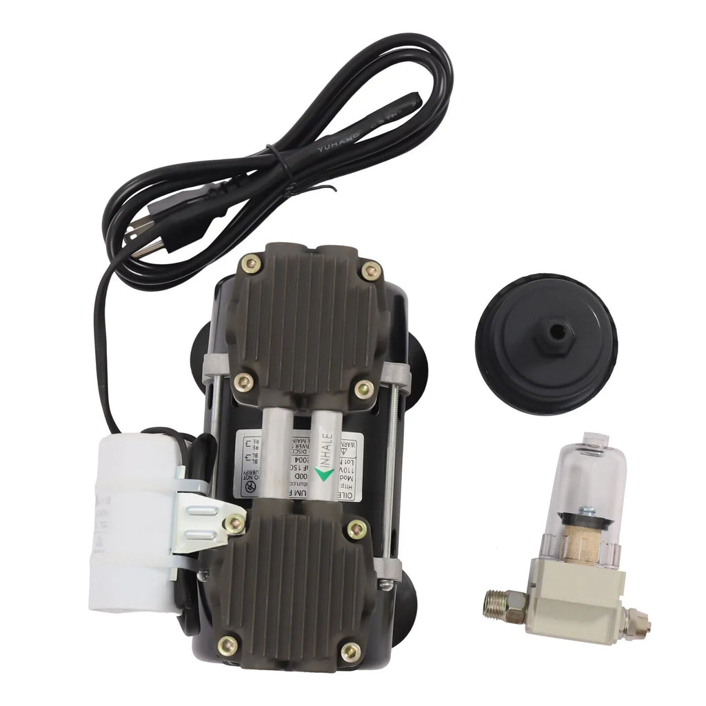 Oil Pump+Air Pump Vacuum Oilless Industrial Vacuum Diaphragm Free Filter 95kpa