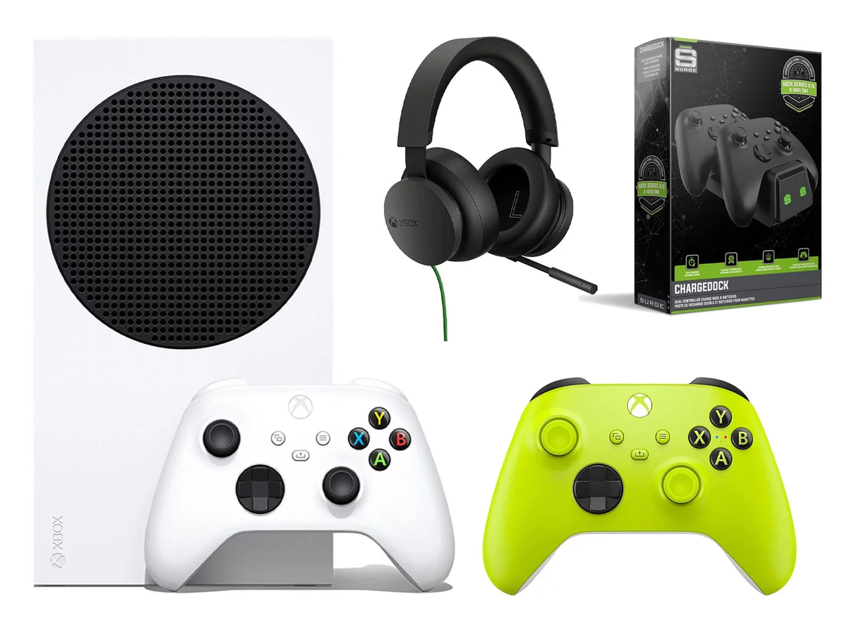 and Dock Charge S Dual Volt with Microsoft Xbox Extra All-Digital Stereo Headset Controller, Electric 512GB Console Series