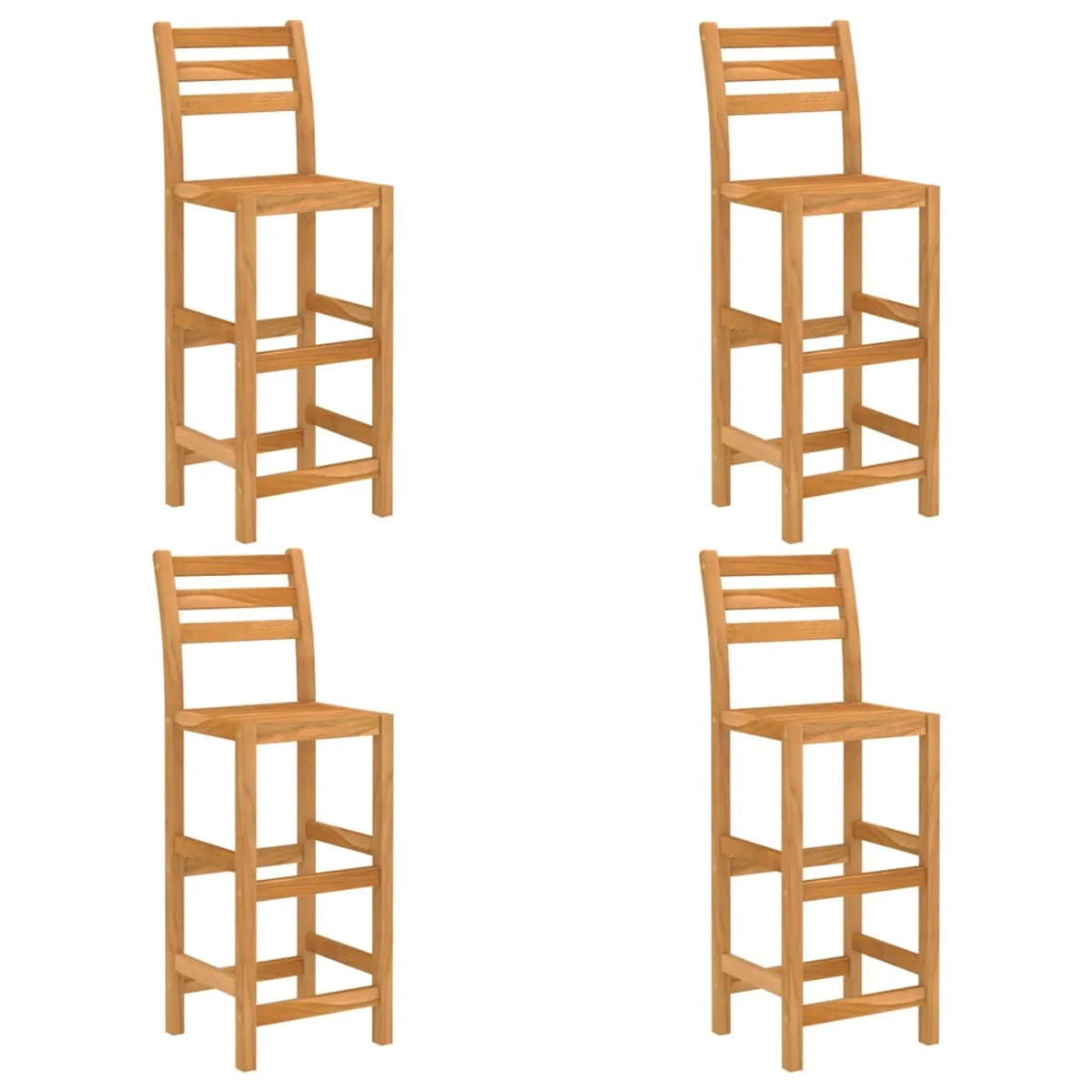 Dining Counter Dcenta Height 5 Set for Bistro, Garden Table Piece Stool Bar Furniture Backyard, Patio Chairs Pub, Set Acacia and Terrace, Wood 4 Bar