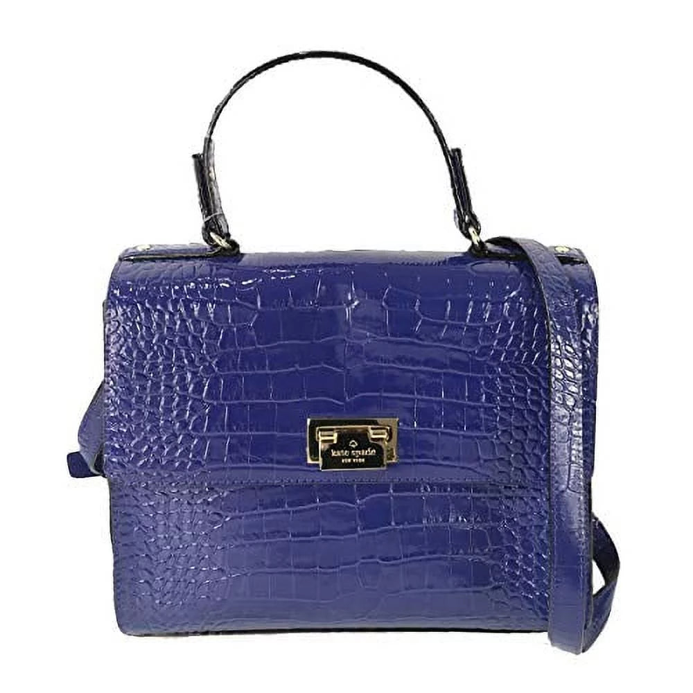 Asilah Doris Blue Croco Kate Knightsbridge New Satchel, Leather Spade York