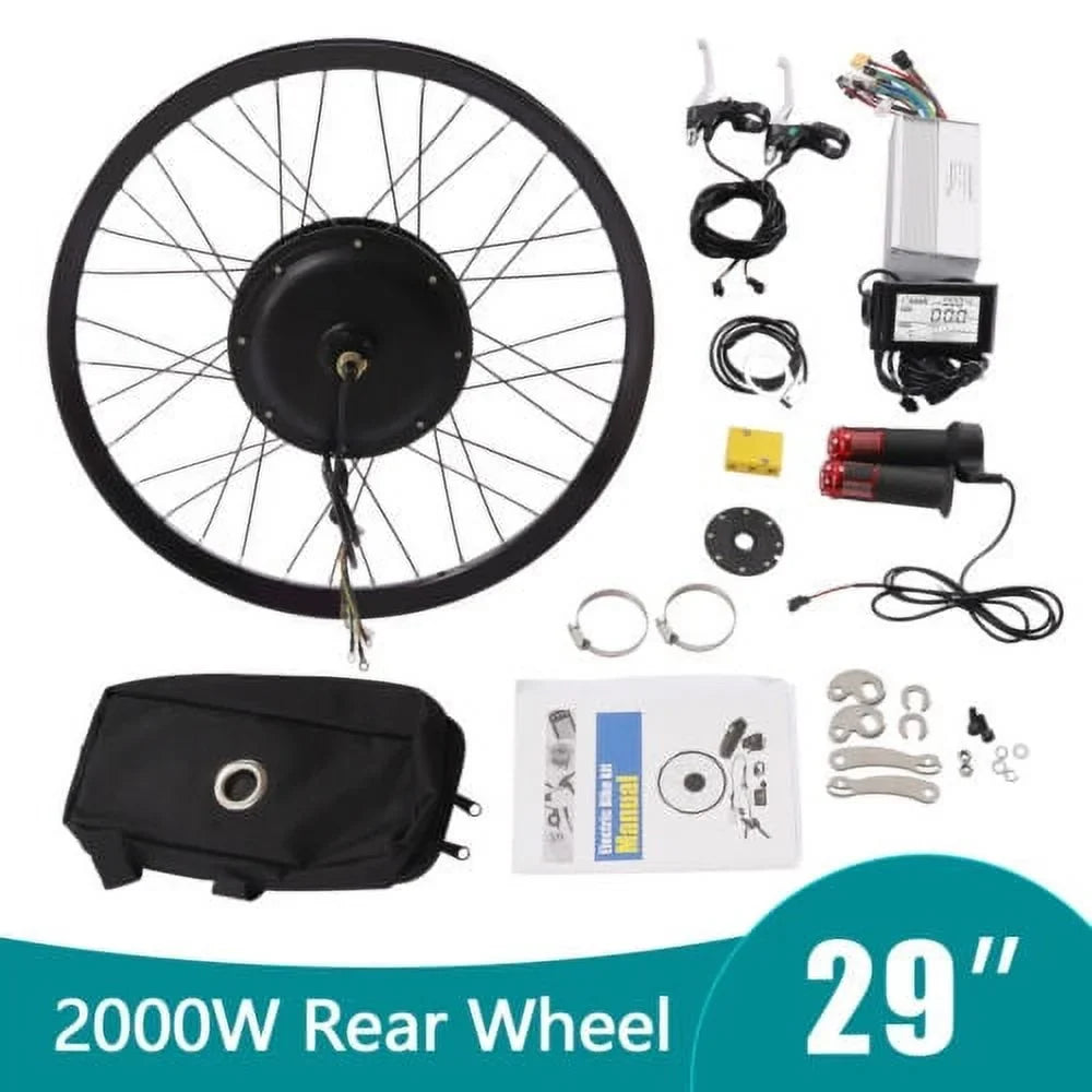 Electric Bicycle Wheel Motor Conversion 72V 29" 560rpm E-Bike 2000W Rear Kit