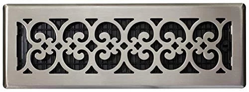 Finish Register, Floor 4x14, Grates Brushed Nickel SPH414-NKL Decor