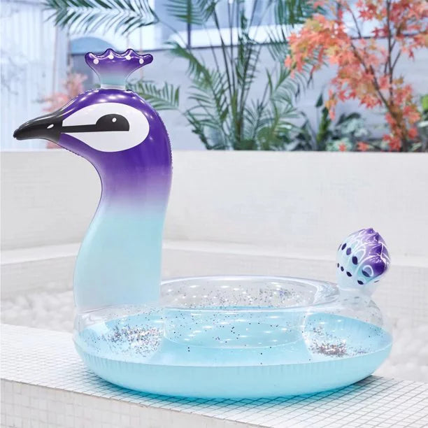 Game Peacock 48 Fun Float with Fast Decorative Inch for Malai Water Glitter Beach Swim Toys Kids Party Lounge Valves Inflatable Pool Raft Floaties | Designed