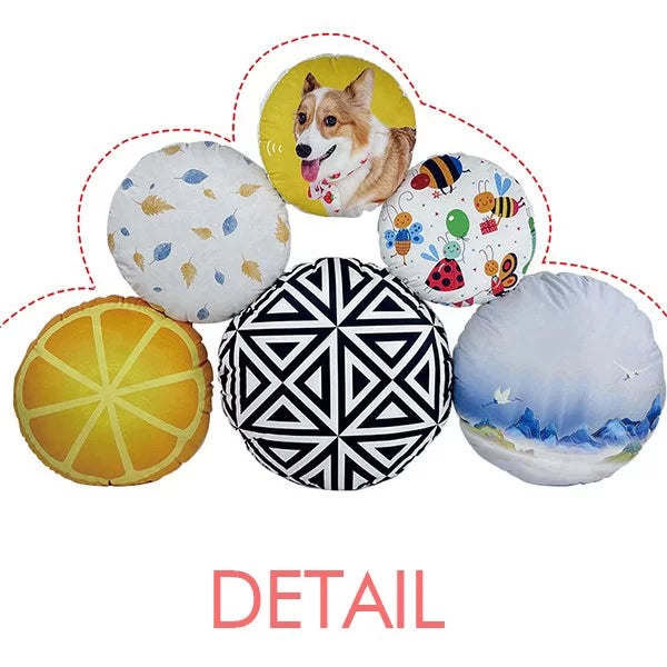 Throw Pillow Cap Makeup Home England Round Flag Facial Cushion Screang Head Decoration